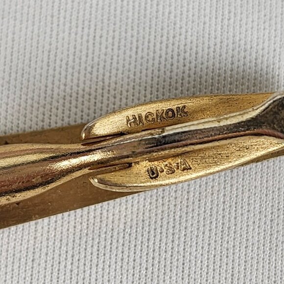 Vintage Hickok Gold Tone Tie Clip - Picture 4 of 5